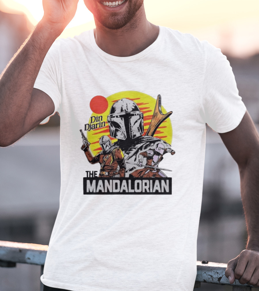 The Mandalorian Din Djarin Star Wars Retro Comic T-Shirt