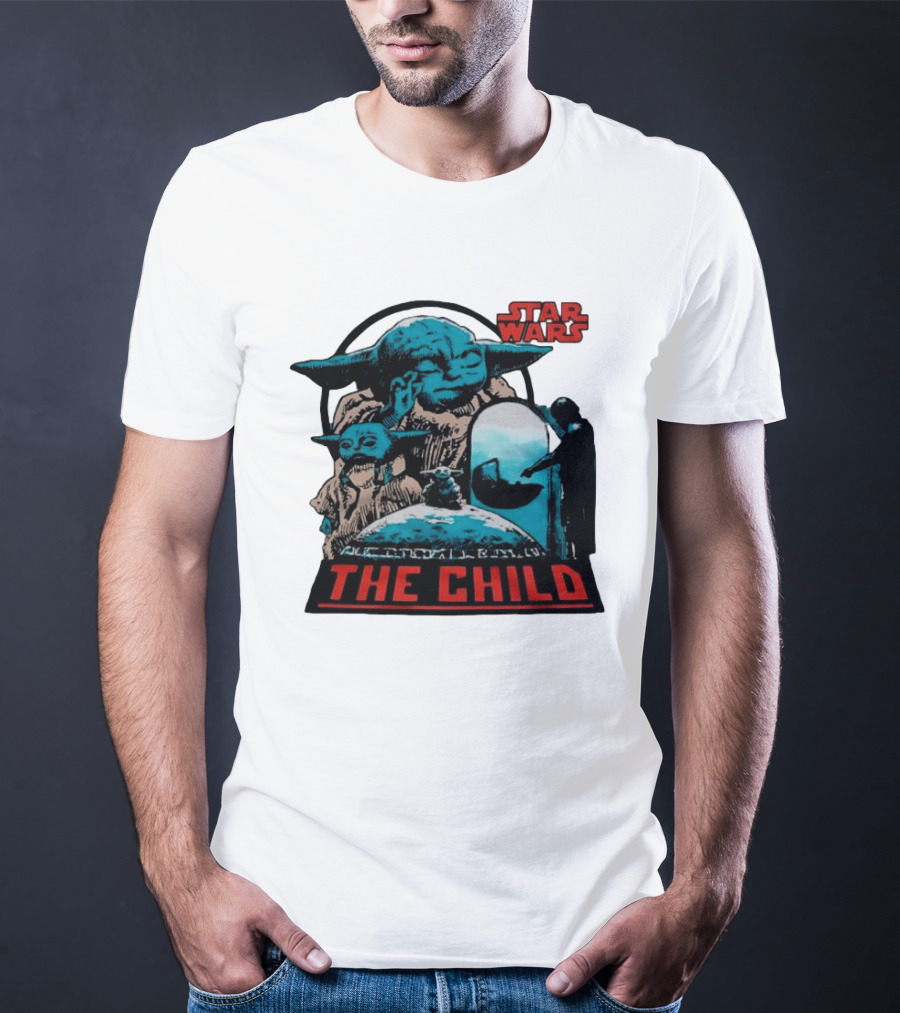 Star Wars The Mandalorian Grogu The Child Retro Comic T-Shirt