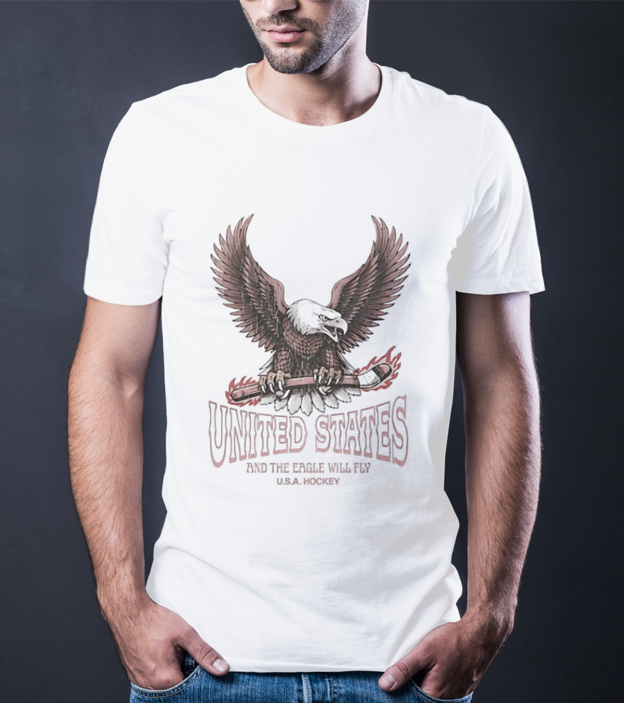 United States Free Bird Hockey And The Eagle Will Fly T-Shirt