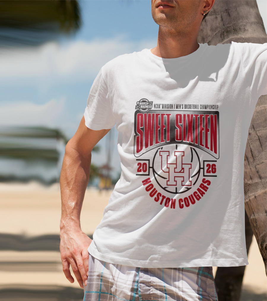 Houston Cougars 2026 NCAA Men's Basketball Championship Sweet Sixteen T-Shirt