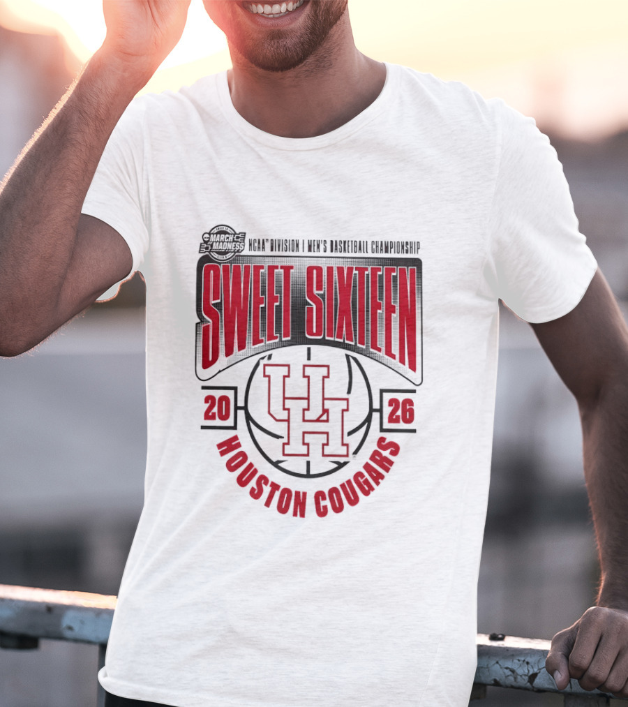 Houston Cougars 2026 NCAA Men's Basketball Championship Sweet Sixteen T-Shirt