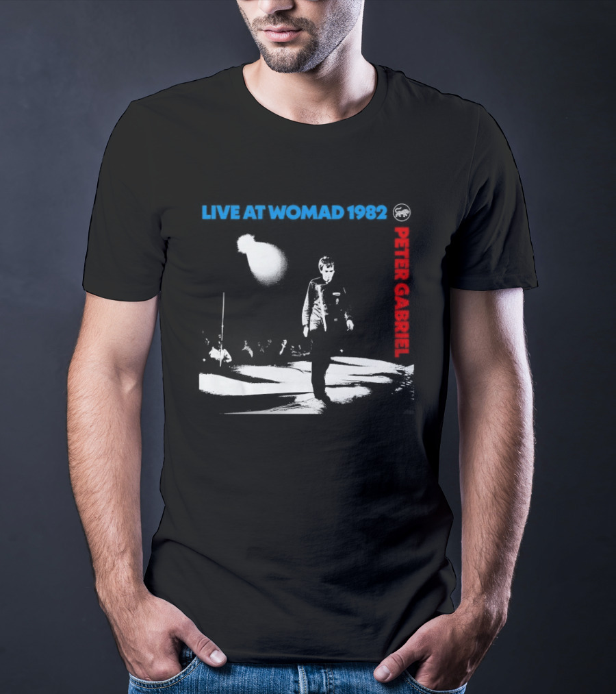 Live At Womad 1982 Peter Gabriel Vintage Concert Festival Archival T-Shirt
