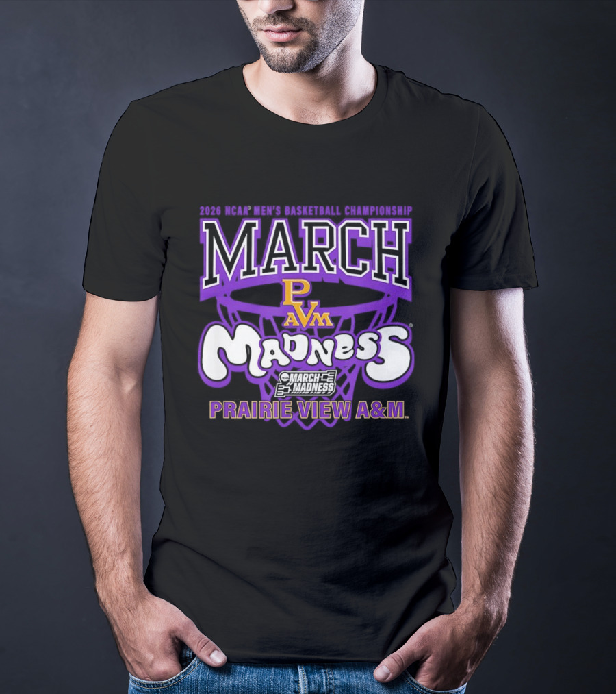 Prairie View A&M Panthers 2026 March Basketball Madness PVM T-Shirt