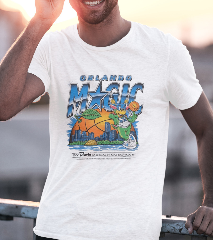 Orlando Magic Duvin City Beautiful 2026 Mascot Basketball Skyline T-Shirt