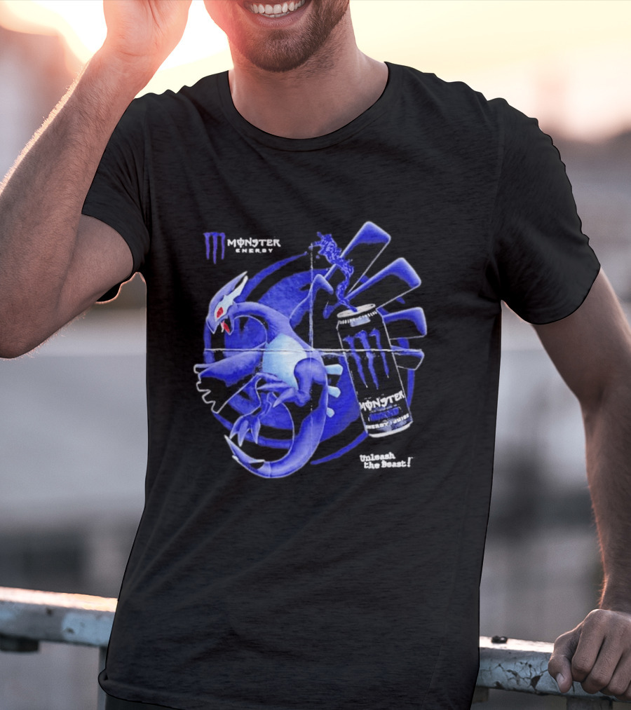Shadow Lugia Meets Monster Energy Mixxd Burst Fusion T-Shirt
