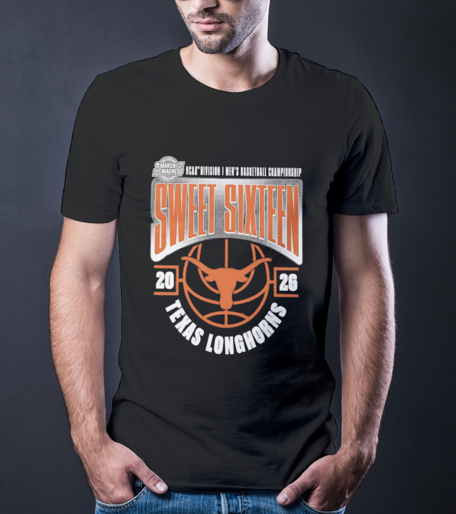 Texas Longhorns 2026 NCAA Men's Basketball Championship Sweet Sixteen T-Shirt