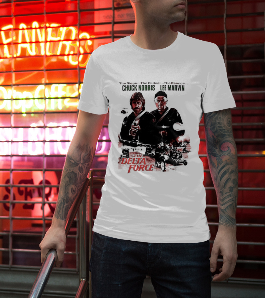 The Delta Force 1986 Chuck Norris Lee Marvin Movie T-Shirt