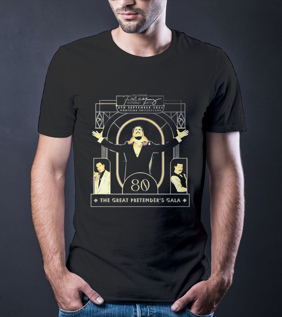 The Freddie Mercury Birthday Party 2026 The Great Pretender's Gala Celebrating Freddie 80th Legendary Legacy T-Shirt