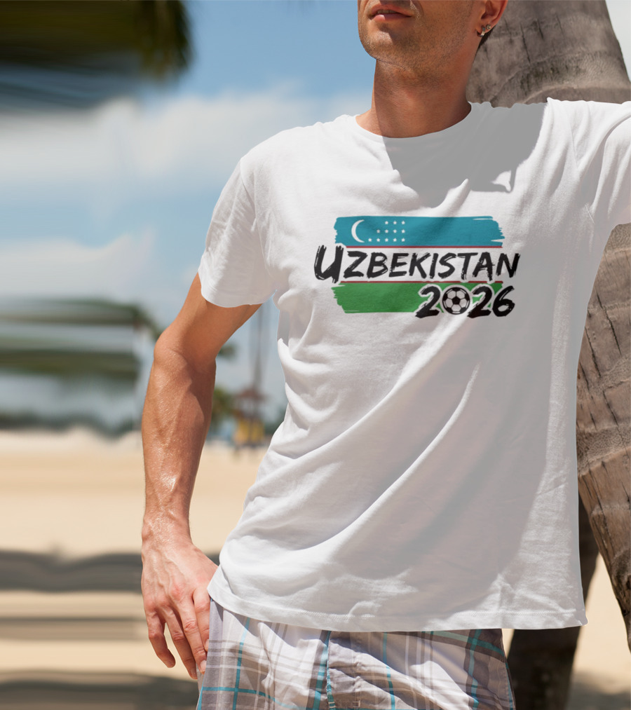 Uzbekistan 2026 National Team World Cup Soccer Flag T-Shirt