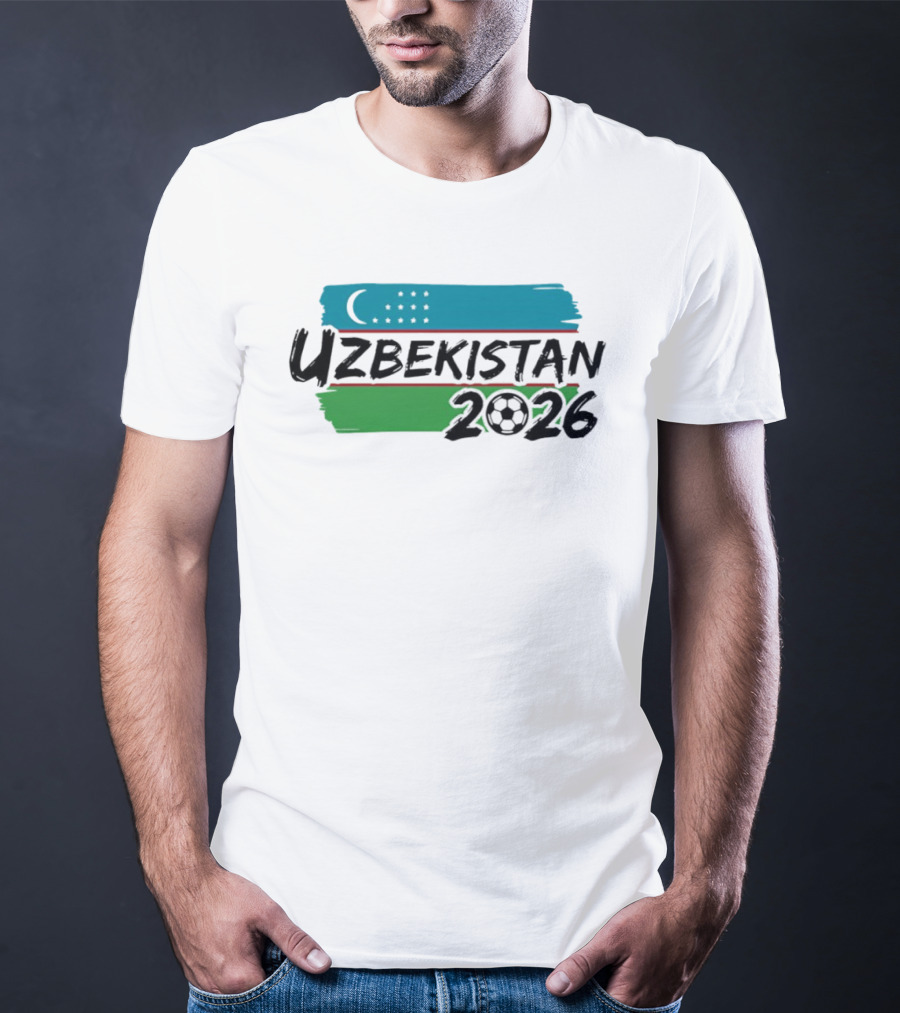 Uzbekistan 2026 National Team World Cup Soccer Flag T-Shirt