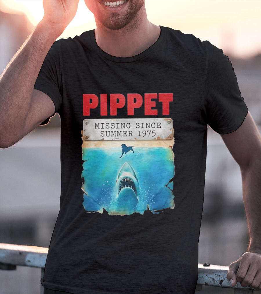 Pippet Missing Since Summer 1975 Shark Attack Scene T-Shirt