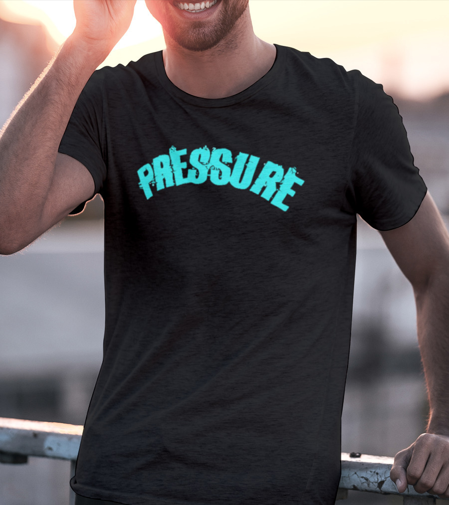 Pressure Teal Distressed Arched T-Shirt