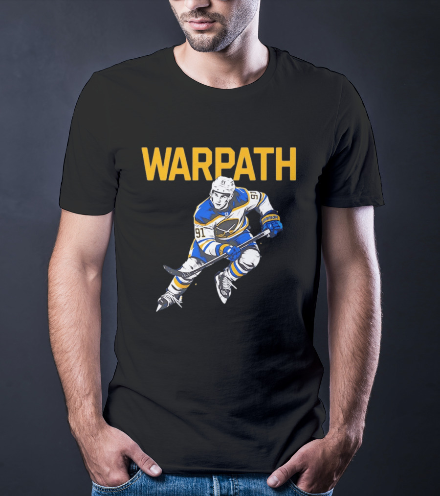 Warpath Josh Doan 91 Buffalo Sabres Hockey T-Shirt