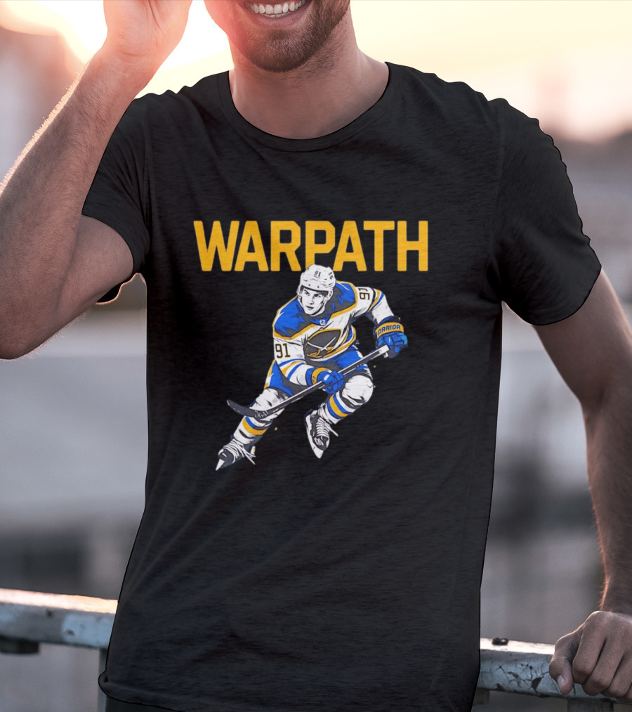 Warpath Josh Doan 91 Buffalo Sabres Hockey T-Shirt