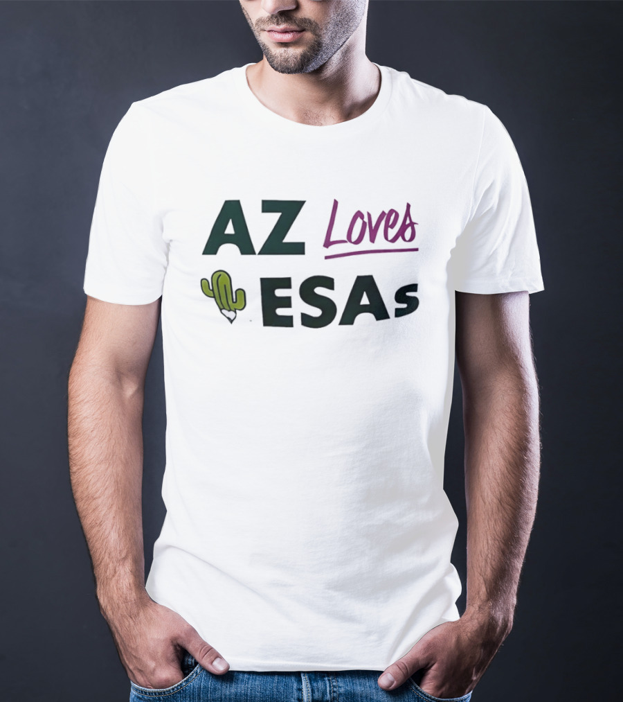 AZ Loves ESAs Cactus Heart T-Shirt