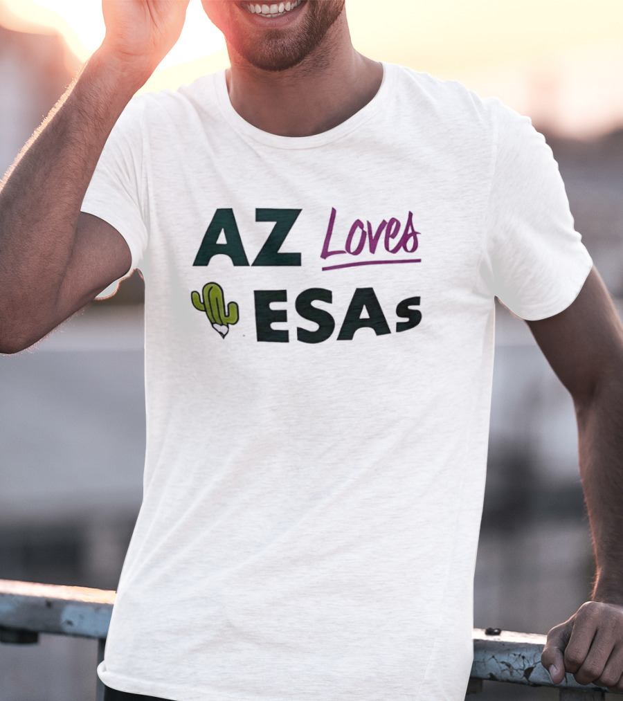 AZ Loves ESAs Cactus Heart T-Shirt