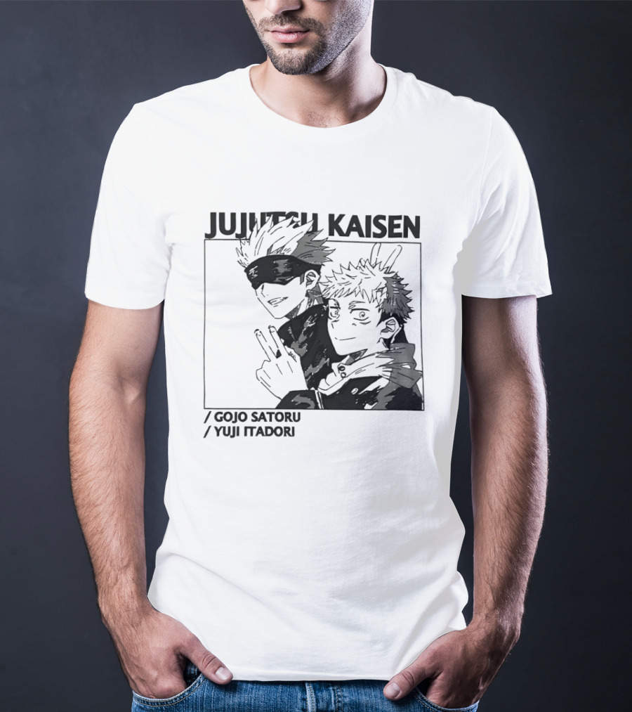 Jujutsu Kaisen Gojo Satoru Yuji Itadori Anime Characters T-Shirt
