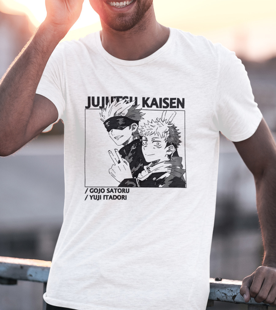 Jujutsu Kaisen Gojo Satoru Yuji Itadori Anime Characters T-Shirt