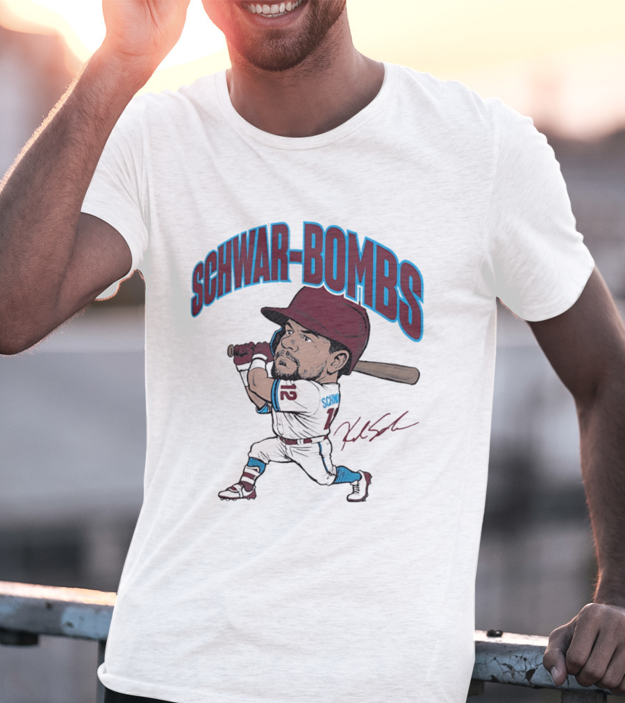 SchwarBombs Kyle Schwarber Philadelphia Phillies Caricature T-Shirt