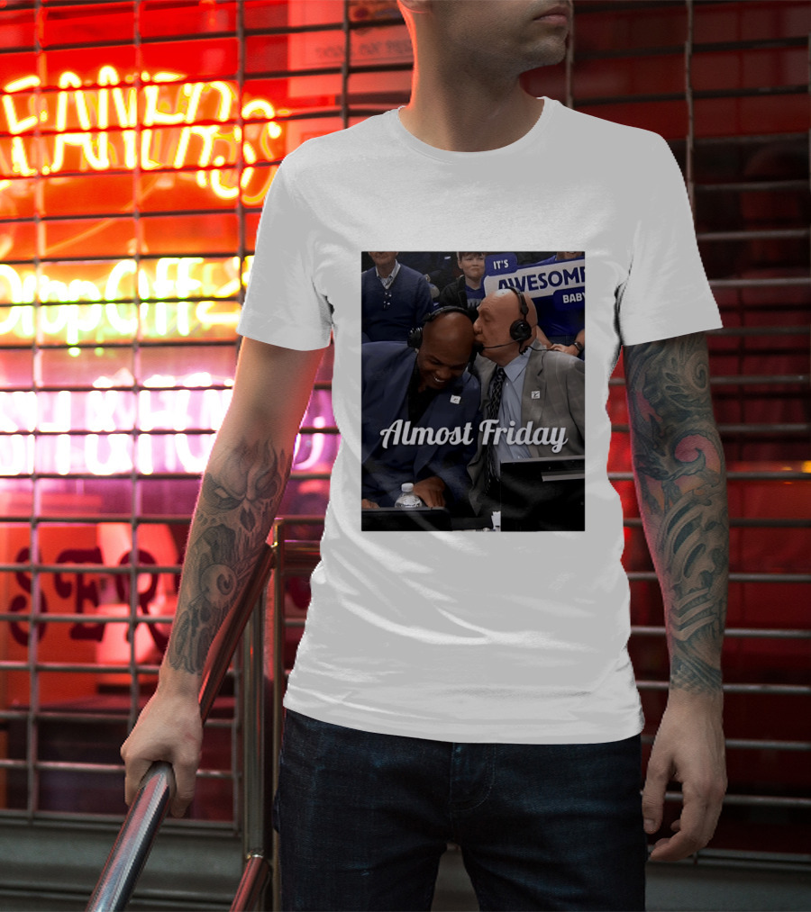 Dick Vitale Kissing Charles Barkley Almost Friday It's Awesome Baby T-Shirt