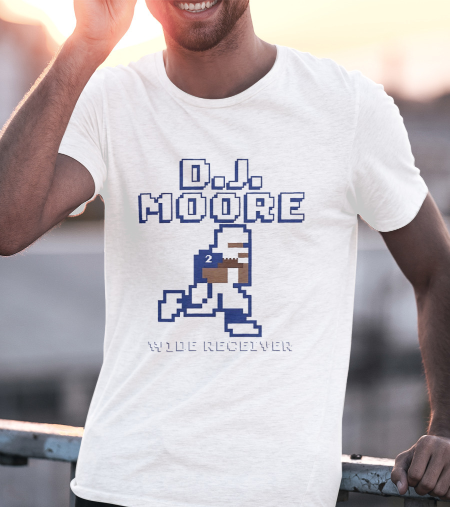 D.J. Moore Wide Receiver Carolina Panthers Football Pixel T-Shirt