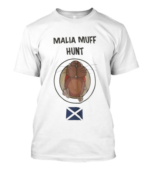 Malia Muff Hunt Scottish Flag Circle Hamster T-Shirt