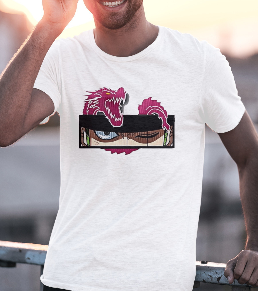 One Piece Roronoa Zoro Wano Purple Dragon Eyes Anime Manga T-Shirt