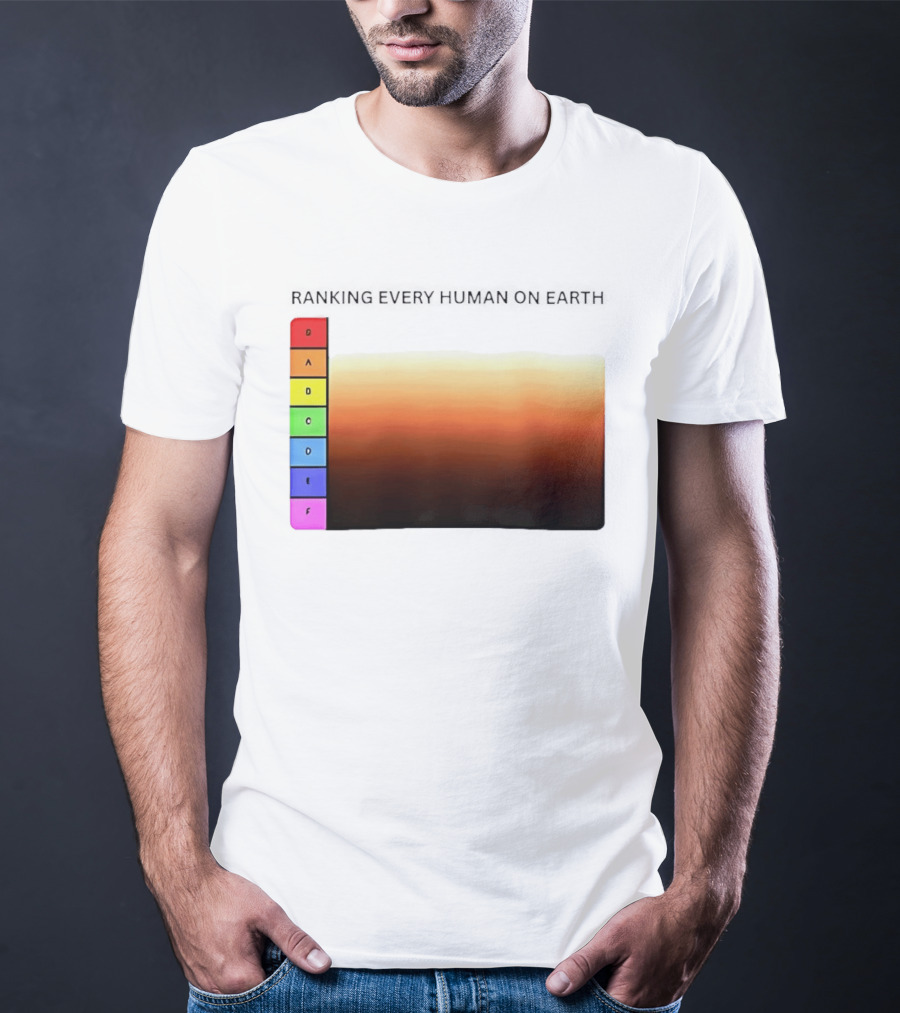 Ranking Every Human On Earth Tier List Gradient Chart T-Shirt