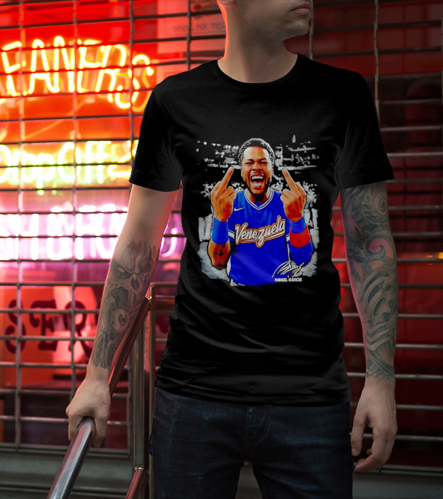 Maikel Garcia Venezuela 2026 MVP Middle Finger Baseball Team T-Shirt
