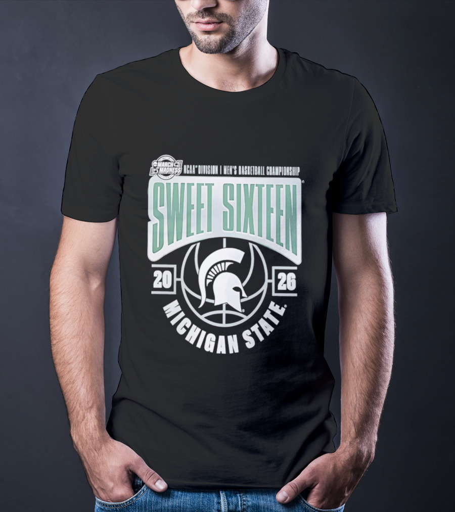 NCAA Division I Men's Basketball Championship Sweet Sixteen Michigan State 2026 T-Shirt