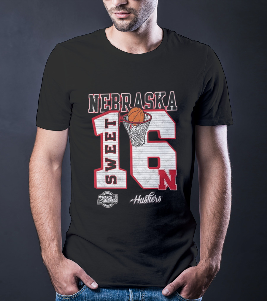 Nebraska Cornhuskers Basketball Sweet 16 March Madness 2026 T-Shirt