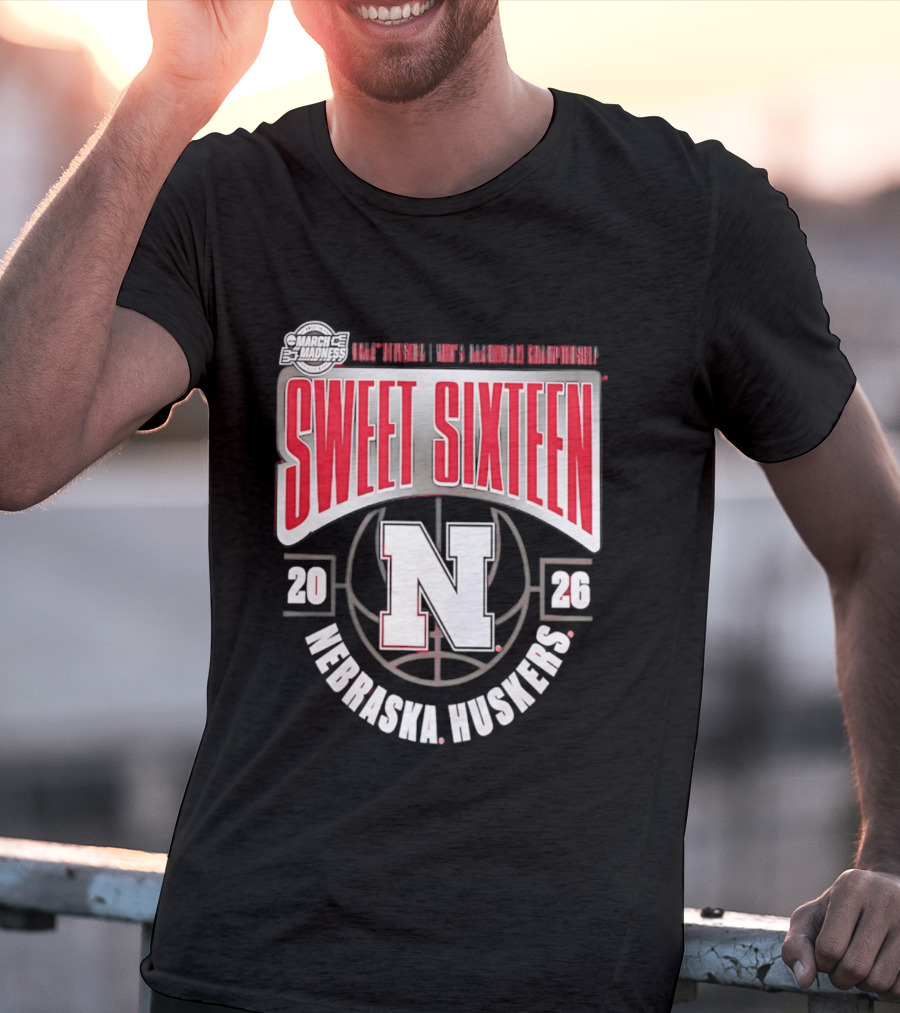 Nebraska Huskers 2026 NCAA Sweet Sixteen Basketball Tournament Championship T-Shirt