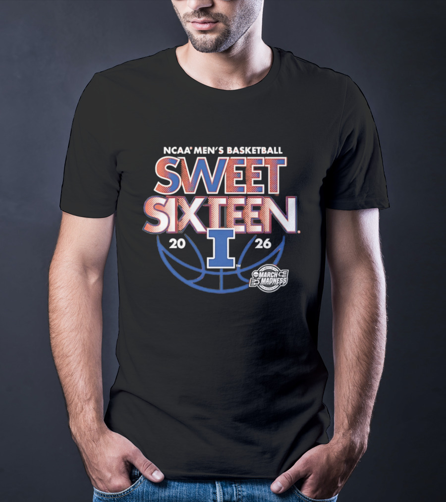 NCAA Men's Basketball Sweet Sixteen 2026 Illinois T-Shirt