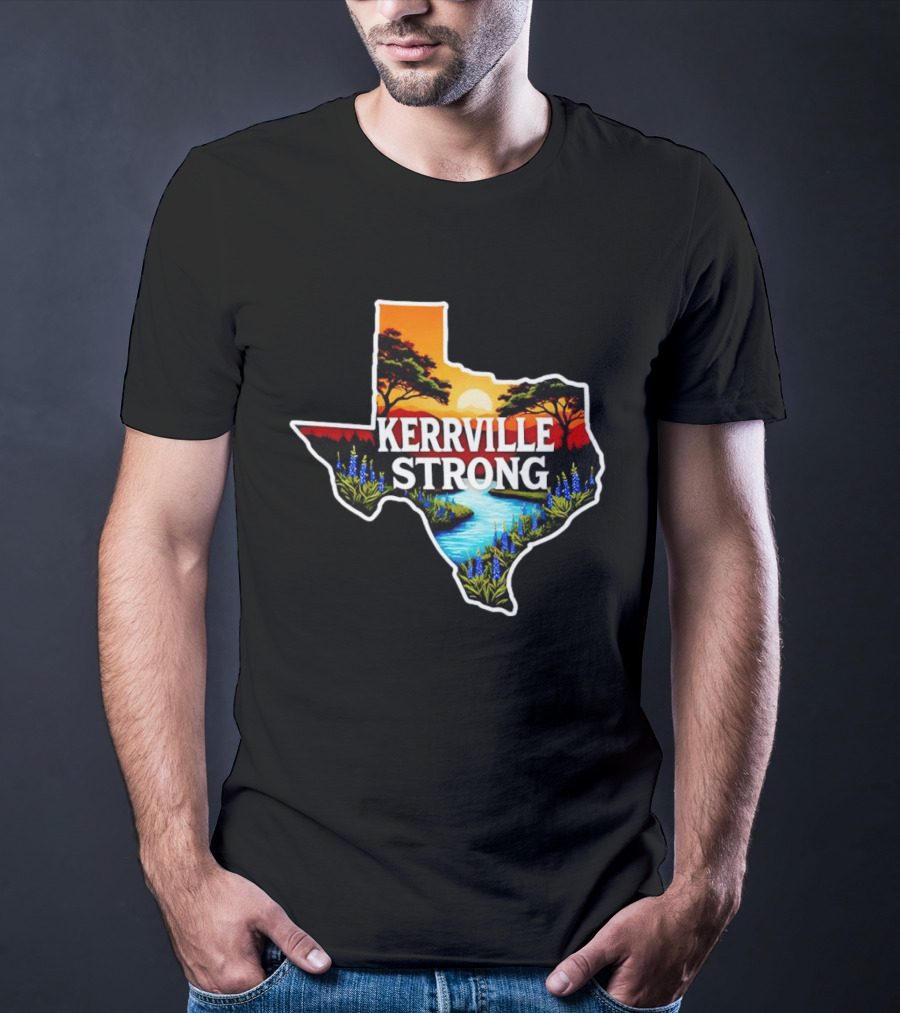 Kerrville Strong Texas Hill Country Scenery Support T-Shirt