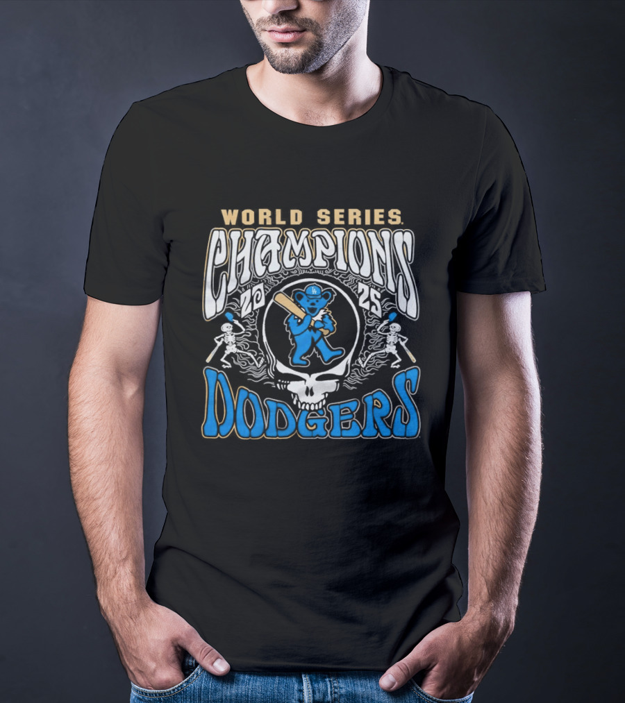 Los Angeles Dodgers Grateful Dead World Series Champions 2026 T-Shirt