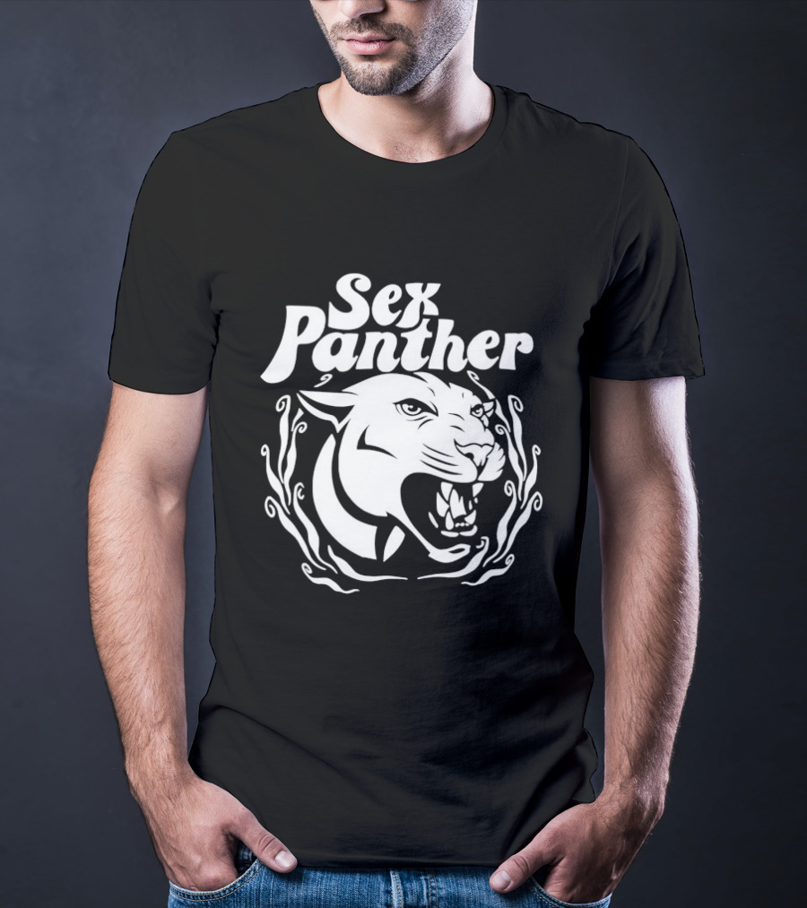 Sex Panther Anchorman Panther Head Motif T-Shirt