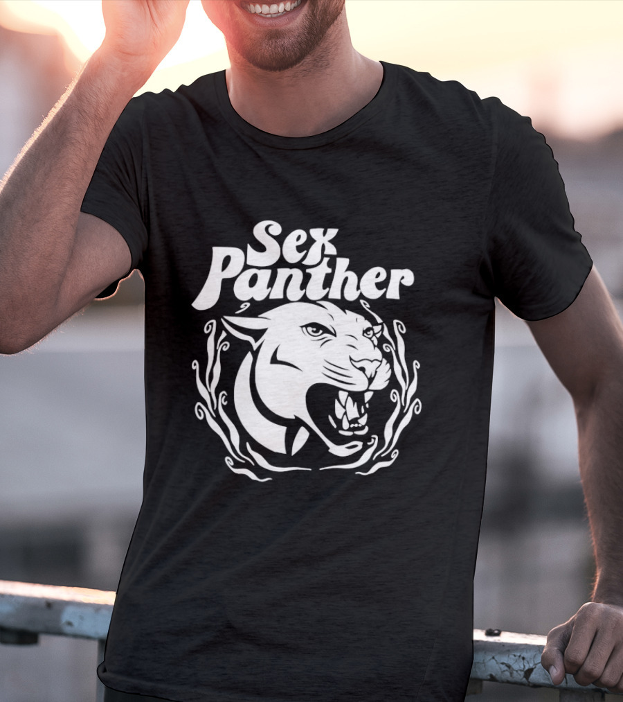 Sex Panther Anchorman Panther Head Motif T-Shirt