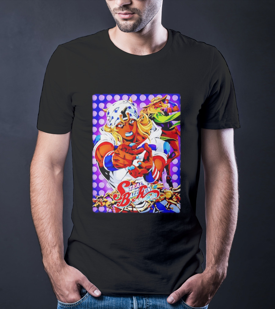 Steal Ball Run Anime JoJo's Bizarre Adventure Colorful Manga T-Shirt