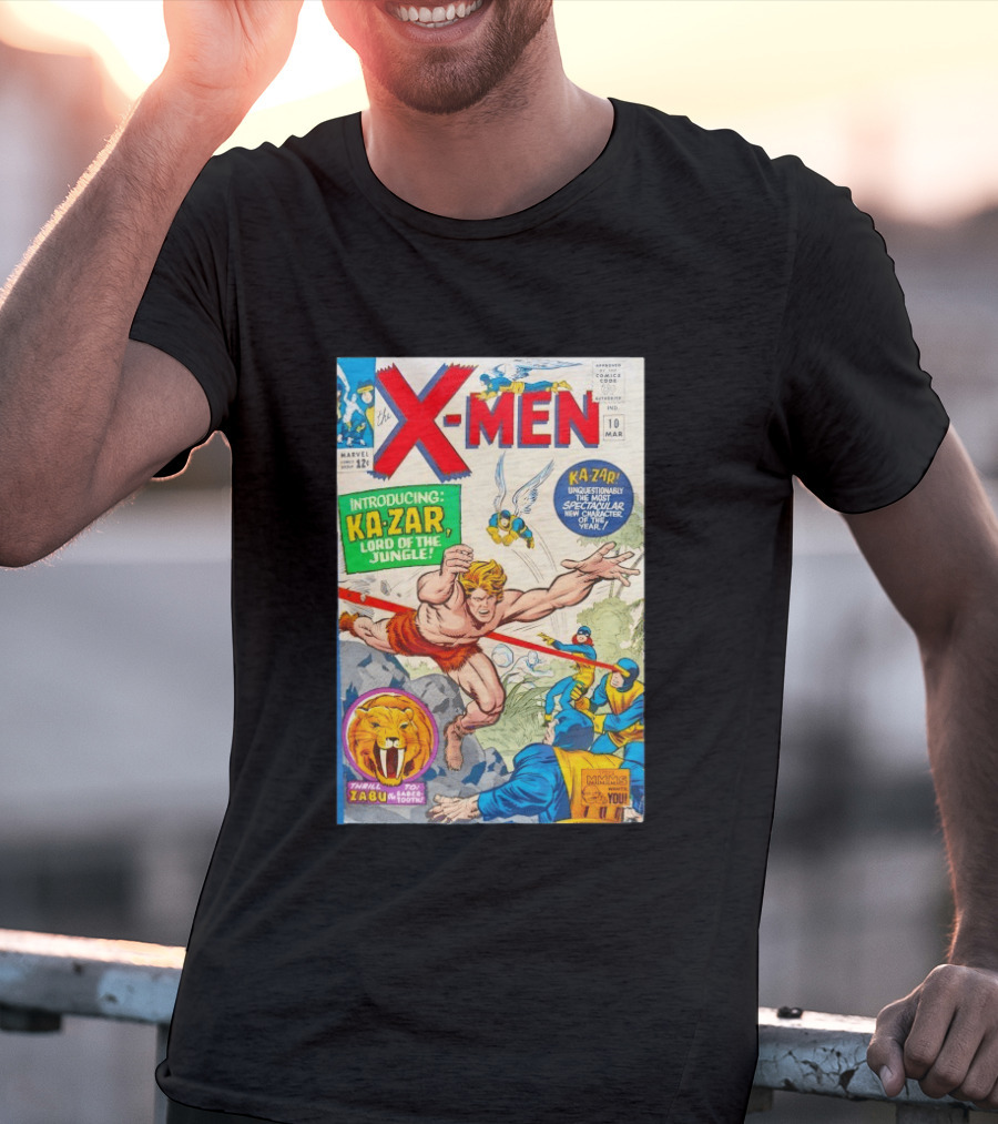 X Men 10 Introducing Ka Zar Lord Of The Jungle Marvel Comic Cover With Thrill To Zabu And Unquestionably The Most Spectacular New T-Shirt