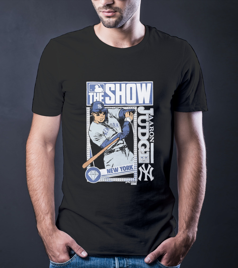 MLB The Show Caricature Aaron Judge 99 New York Yankees T-Shirt