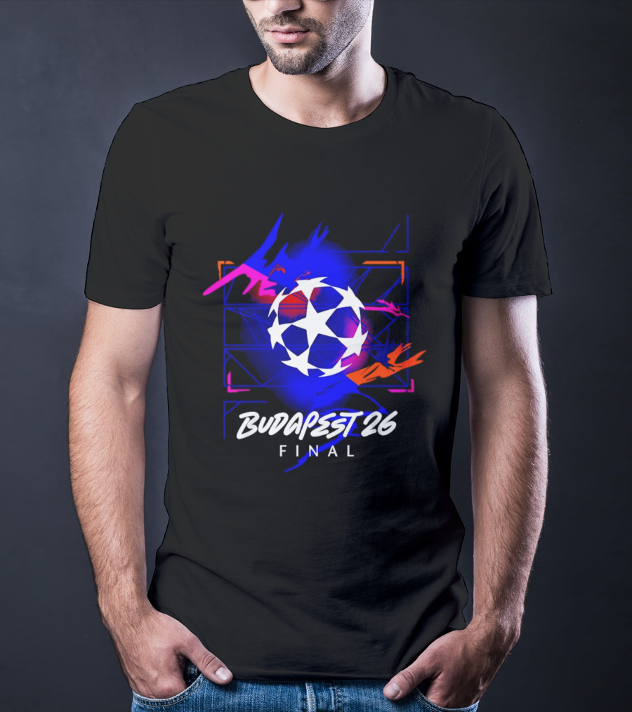 Budapest 26 Final UCL Decorative Hero Soccer Star T-Shirt