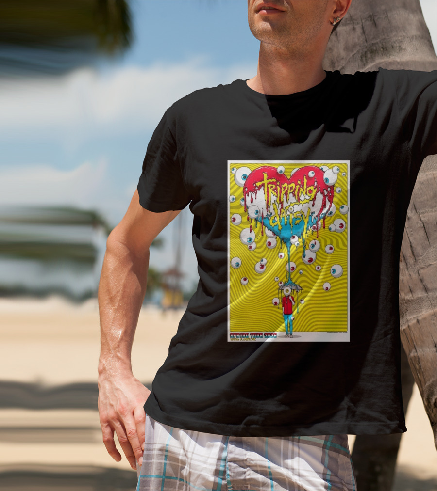 Tripping Daisy Spring Tour 2026 Psychedelic Heart And Eye Balloons By Cody Schibi T-Shirt
