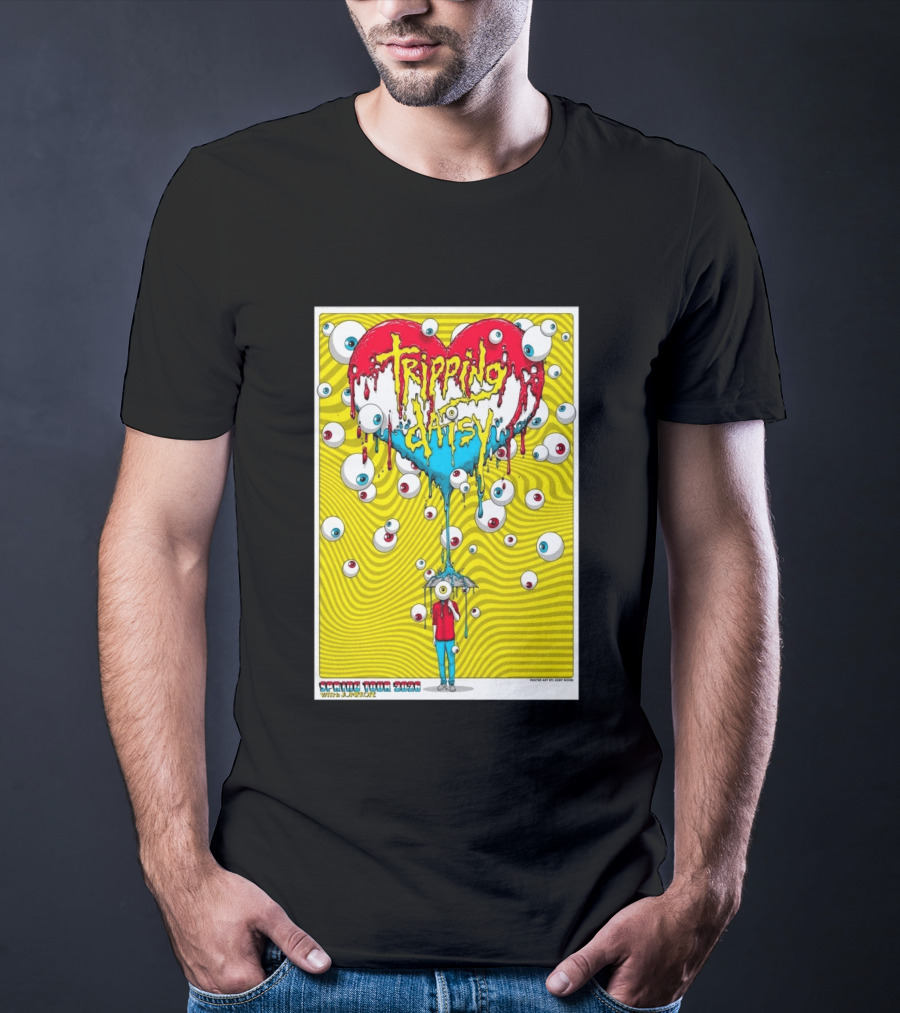 Tripping Daisy Spring Tour 2026 Psychedelic Heart And Eye Balloons By Cody Schibi T-Shirt
