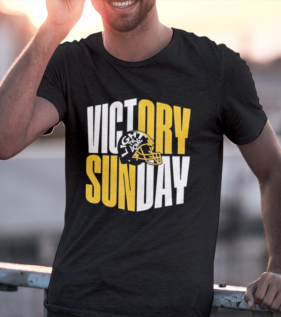 Victory Sunday Light The Dome Helmet T-Shirt