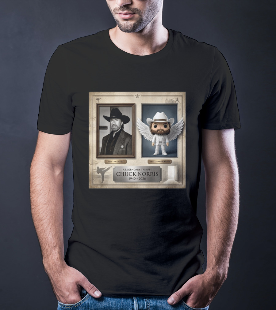 A Legendary Tribute Chuck Norris Real Life Legend Vinyl Commemorative 1940 2026 T-Shirt