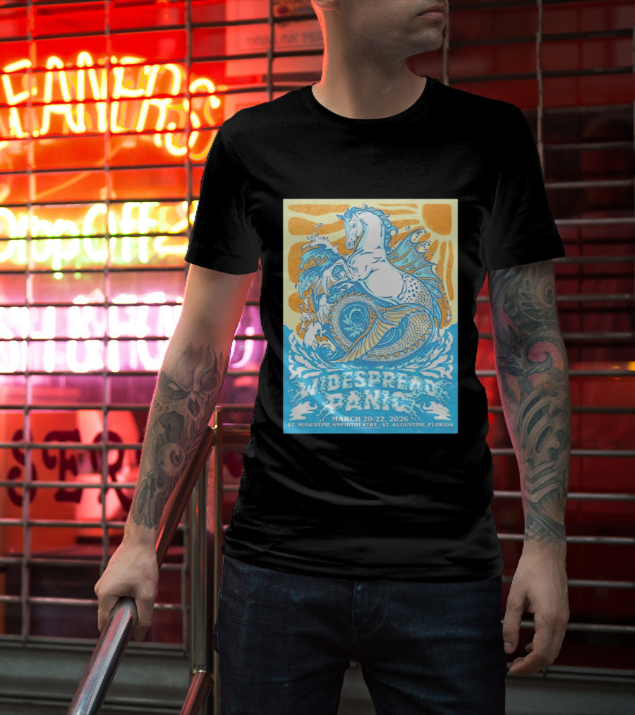 Widespread Panic March 20 22 2026 St Augustine Amphitheatre Florida Event T-Shirt