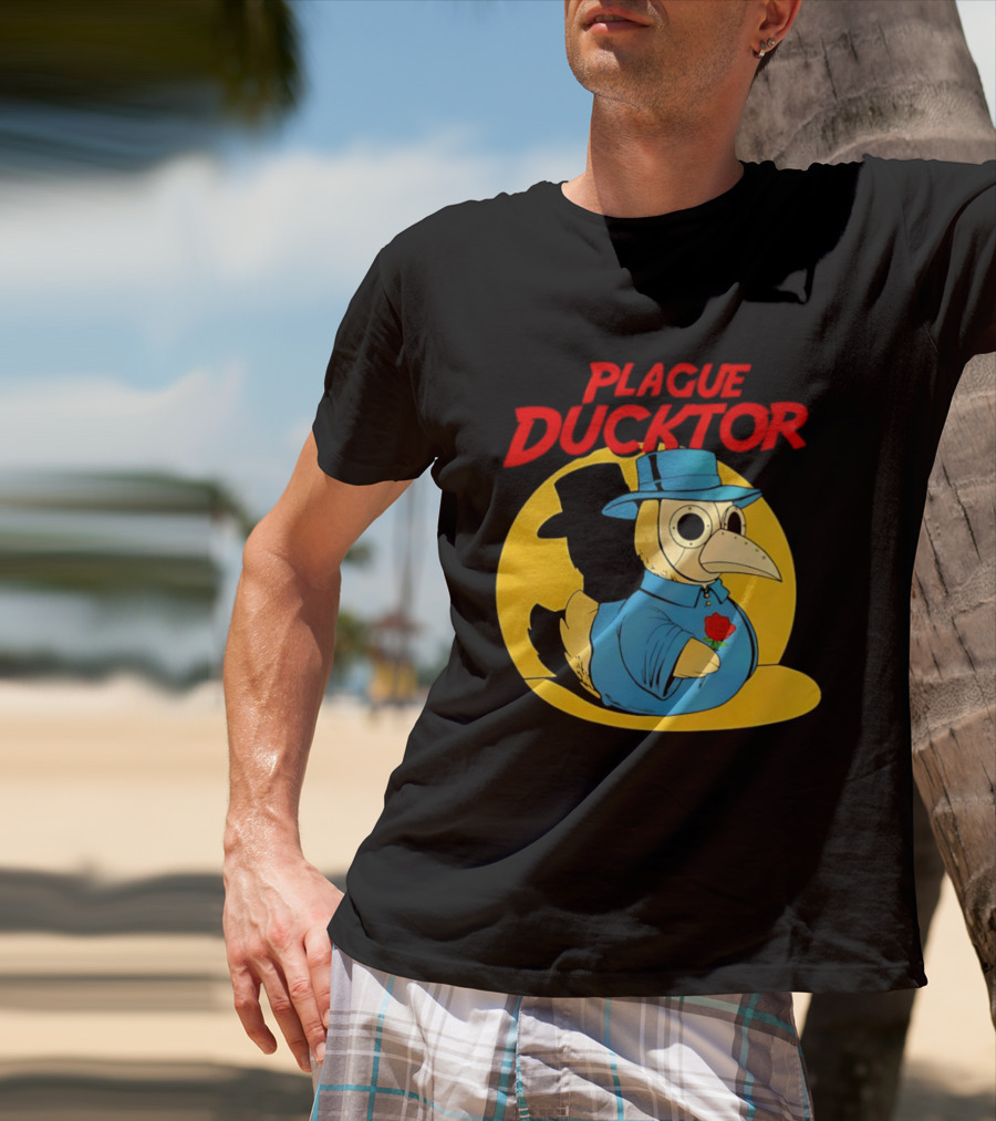 Plague Ducktor Holding Rose Doctor Costume Duck T-Shirt