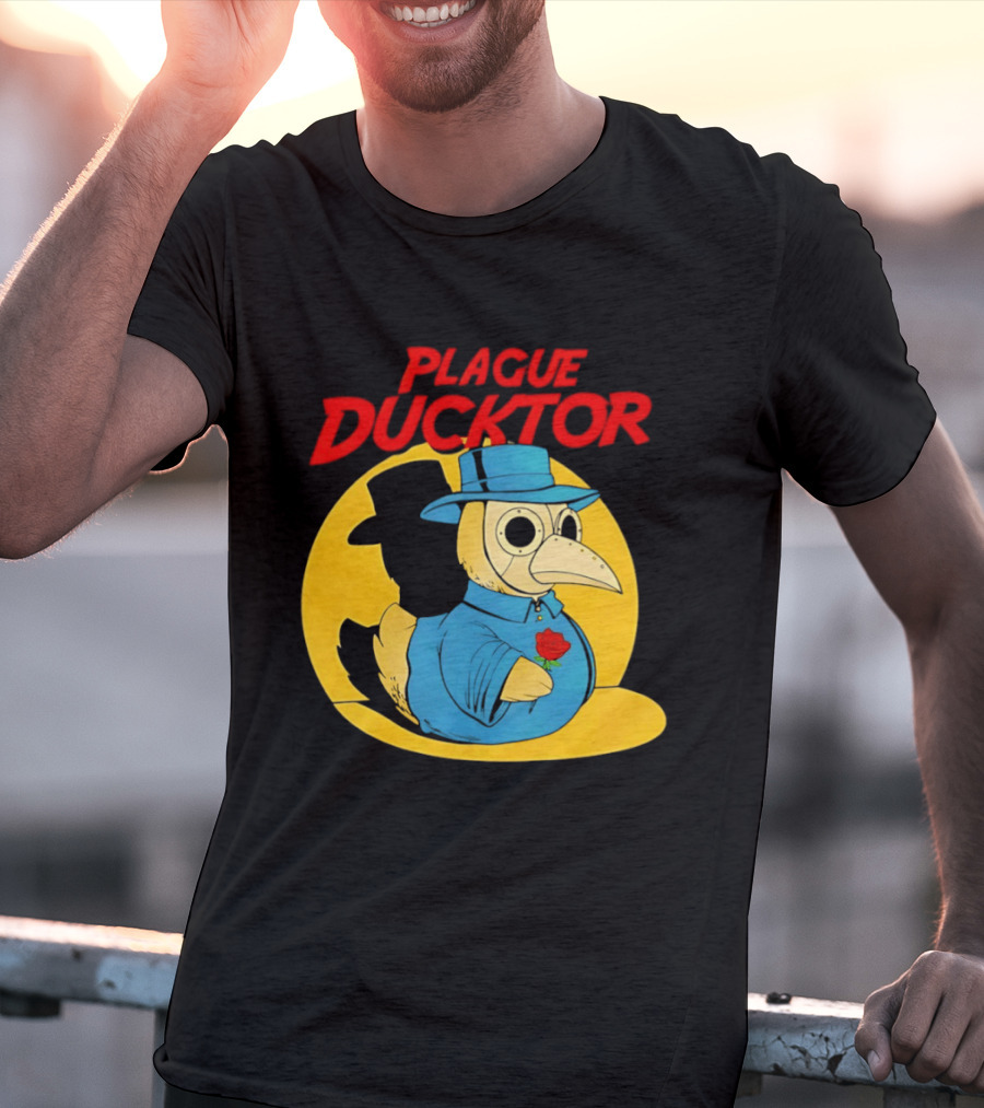 Plague Ducktor Holding Rose Doctor Costume Duck T-Shirt