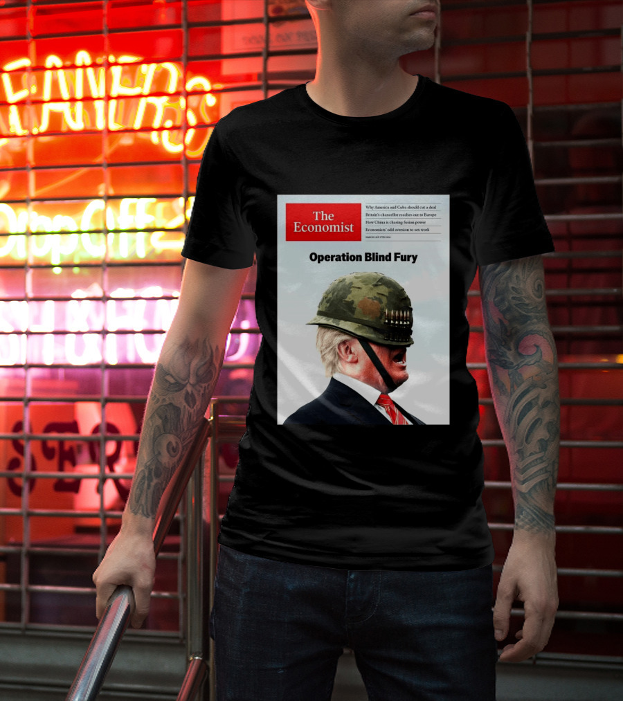 The Economist Donald Trump Operation Blind Fury Magazine Cover T-Shirt