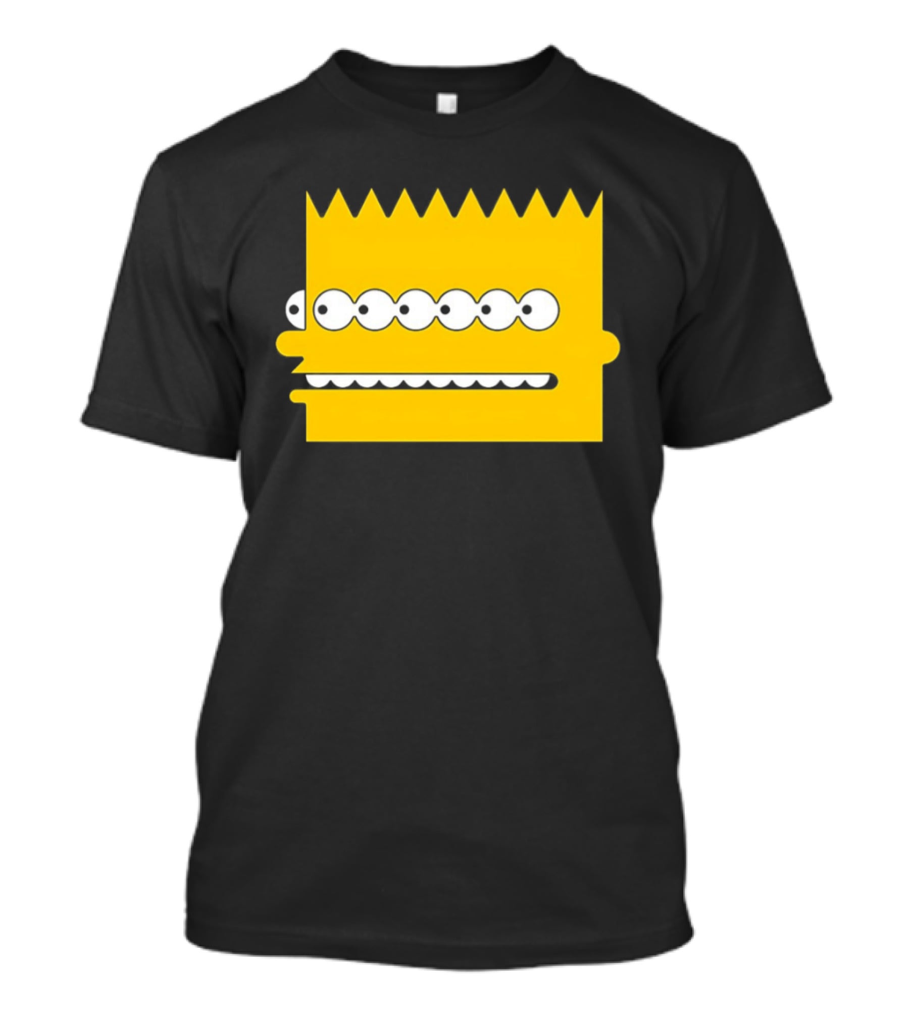 Simps Multi Mult Bart Yellow Silhouette Cartoon Eyes T-Shirt